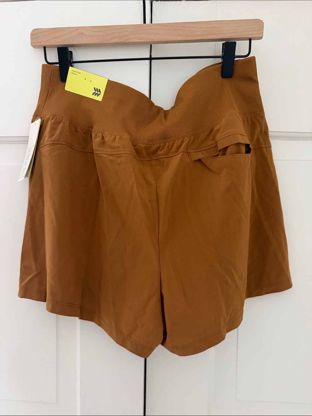 all in motion Women's High-Rise Athletic Shorts - Rust Brown - Picture 3 of 3